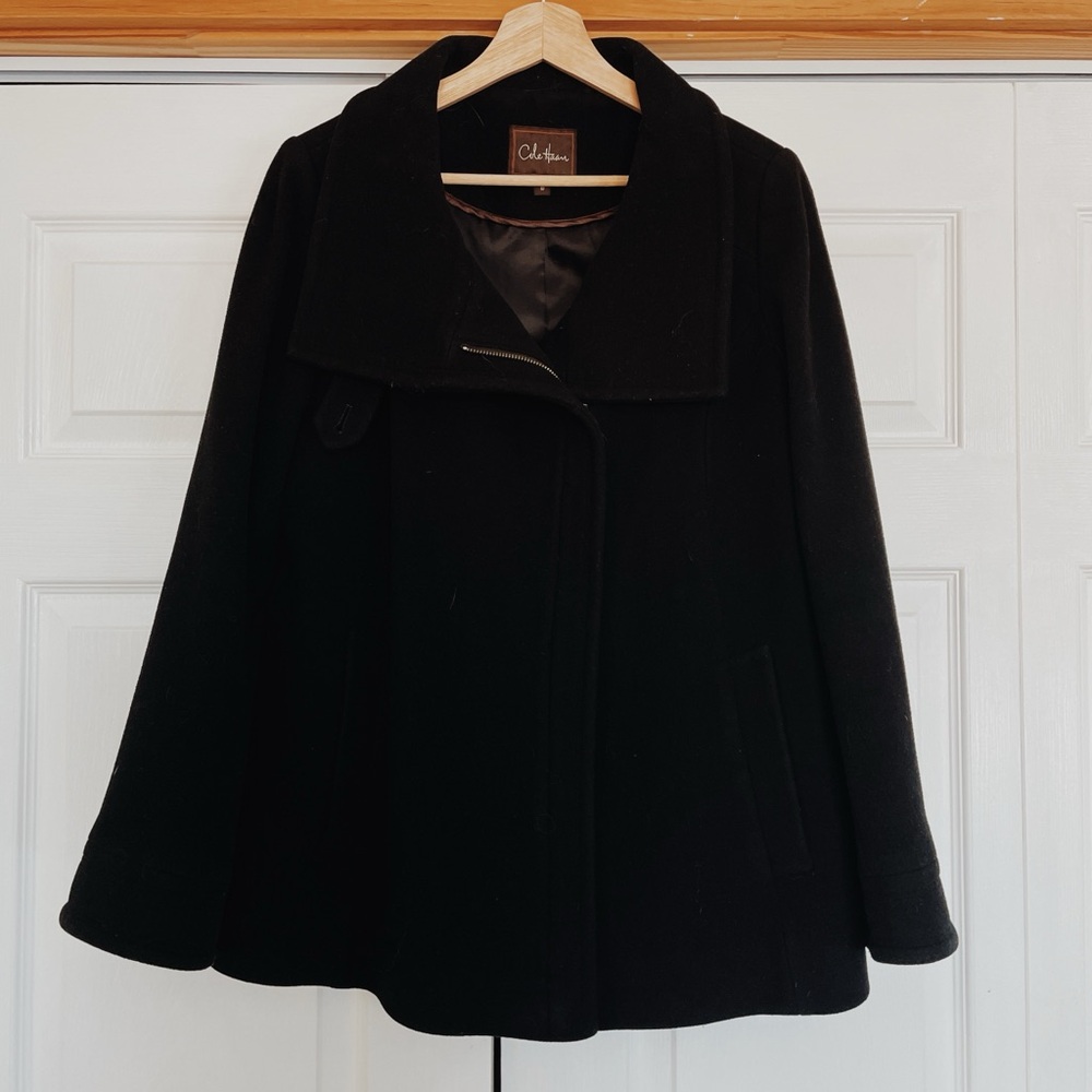 Cole Haan Women's Black Pea Coat